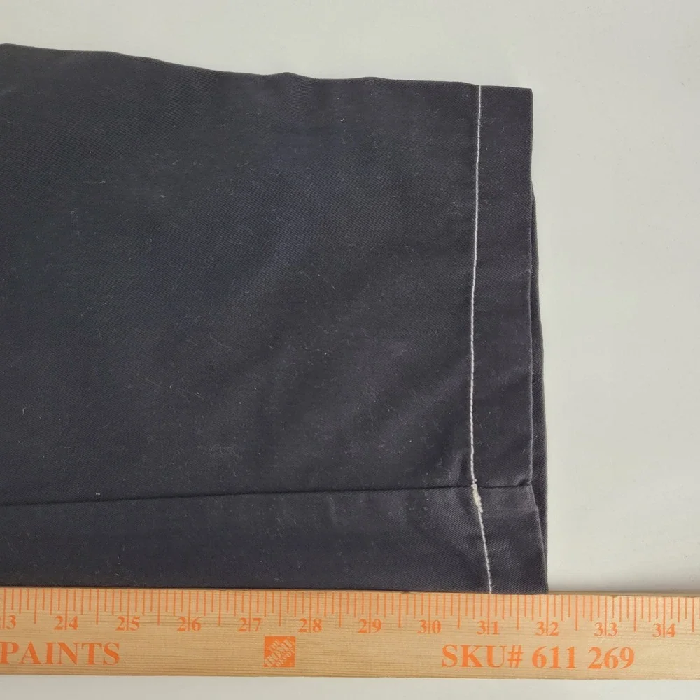 True Religion Cargo Pants Mens 38 Black Contrast Stitch Big‎ T Relaxed Straight